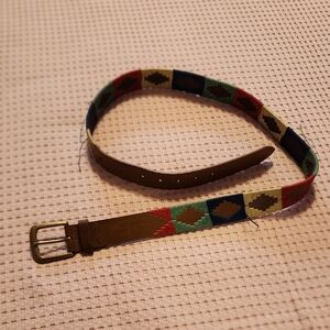 French Connection Colorful Geometric Men's Belt